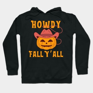 Howdy Fall Yall Cowboy Pumpkin Hoodie